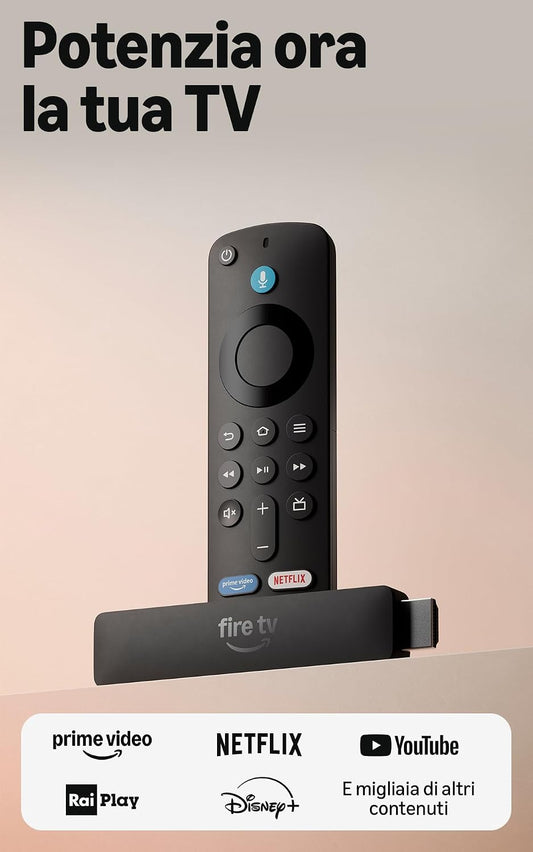 Amazon Fire Tv Stick Hd (Wi-Fi 6) Telecomando Vocale Alexa Android Dolby Vision