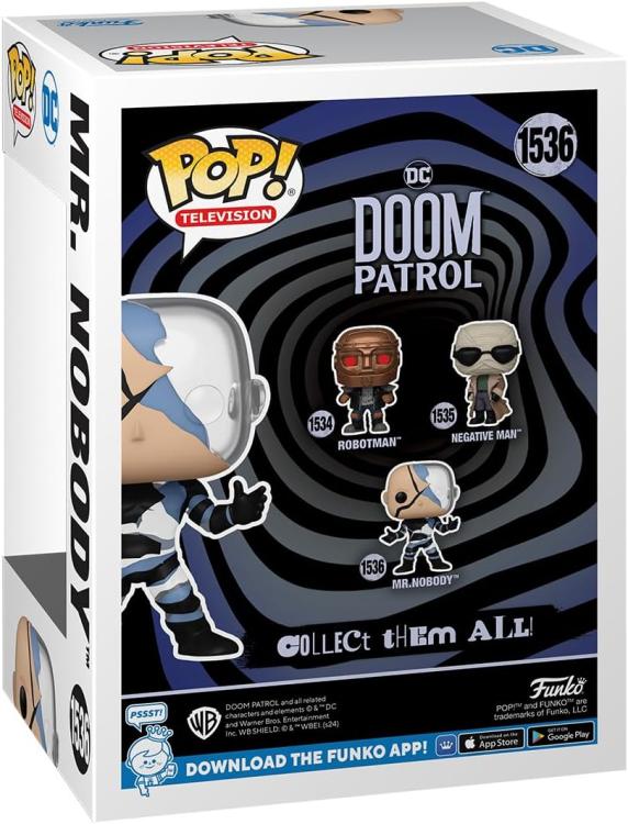 Funko Pop ! Television Dc Doom Patrol (1536) Mr. Nobody Glows In The Dark Figure