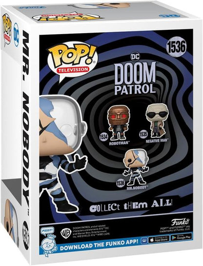 Funko Pop ! Television Dc Doom Patrol (1536) Mr. Nobody Glows In The Dark Figure