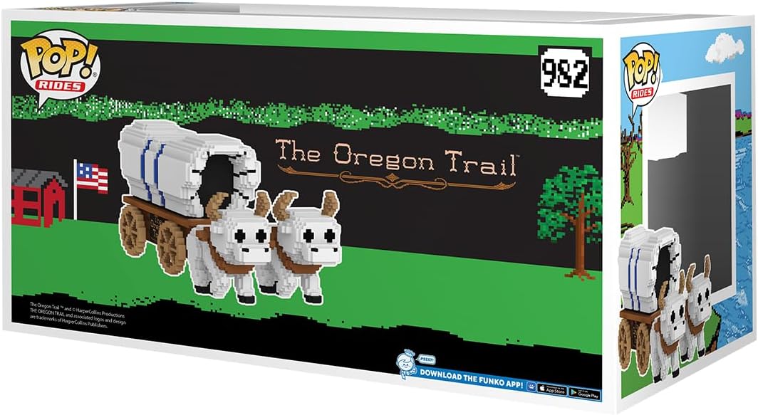 Funko Pop ! Rides - The Oregon Trail (982) Oxen And Wagon Vynil Figure 15cm