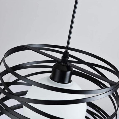 Lampadario Moderno A Sospensione Fasce Intrecciate Ferro Attacco E27 Filo 120Cm