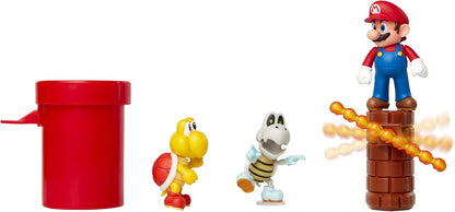 Jakks Pacific Nintendo: Super Mario "Dungeon Diorama Set" Gioco Con Figure 3+