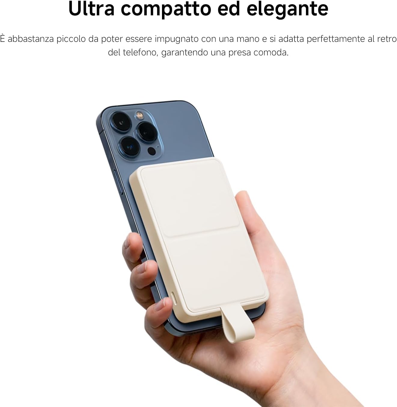 Xiaomi Mi Magnetic Powerbank Essential 6000 mAh  Portatile Wireless IPhone Beige