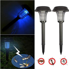 2 Lampada Led Solare Esterno Trappola Per Zanzare Zanzariera Elettrica Picchetto