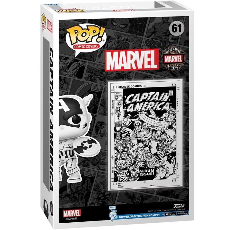 Funko Pop ! Comic Cover Marvel 85Th (61) Captain America Vinyl Figure Collezione