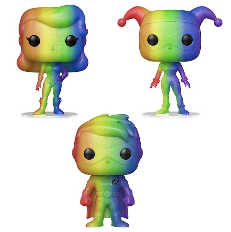 Funko Pop ! Dc Heroes Pride Set Completo Da 3 Robin - Poison Ivy - Harley Quinn