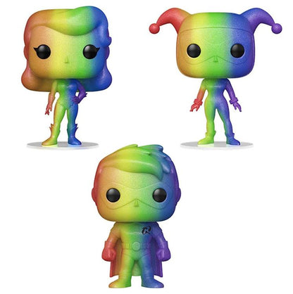 Funko Pop ! Dc Heroes Pride Set Completo Da 3 Robin - Poison Ivy - Harley Quinn