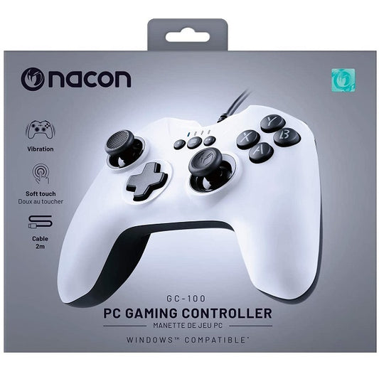 Nacon Pc Controller Gaming Gc-100 Bianco Windows Pad 6 Pulsanti Computer