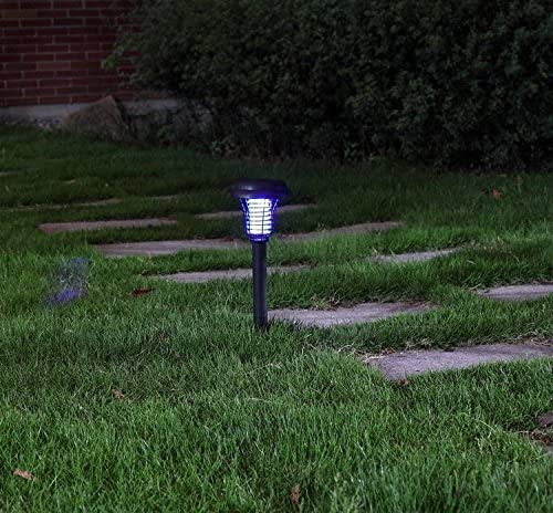 2 Lampada Led Solare Esterno Trappola Per Zanzare Zanzariera Elettrica Picchetto