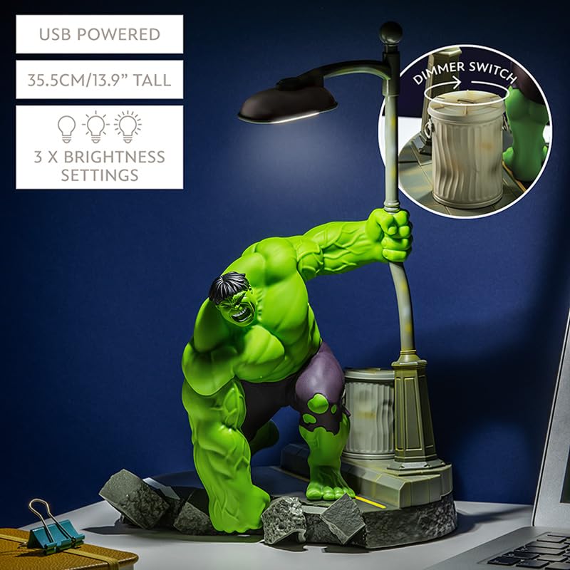 Paladone Figure - Lampada Diorama Hulk - Prodotto Ufficiale Marvel - Concesso in Licenza 34 cm