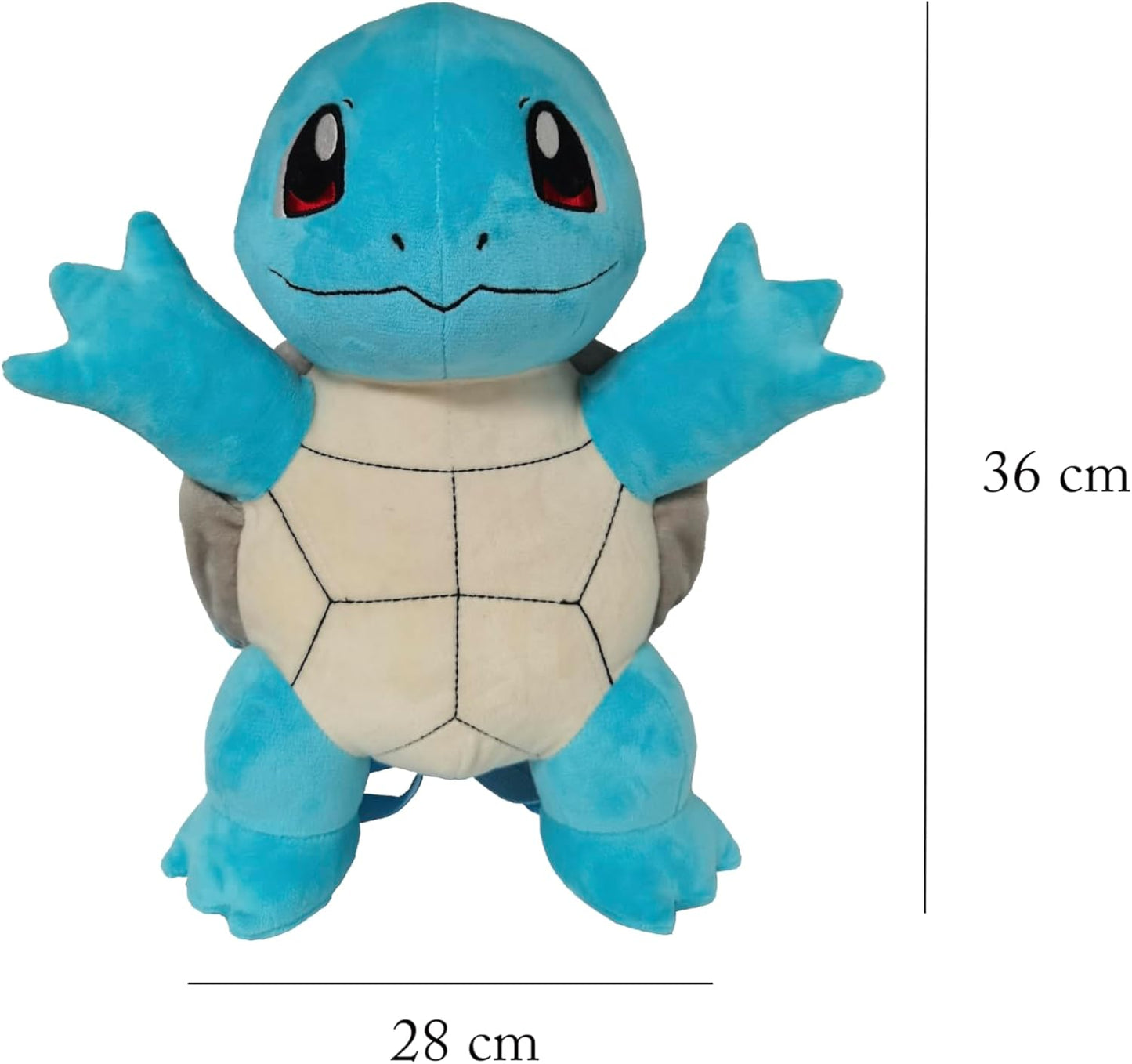 Peluche Zaino Pokemon Squirtle 36Cm Pupazzo Giocattolo Toys Puppet