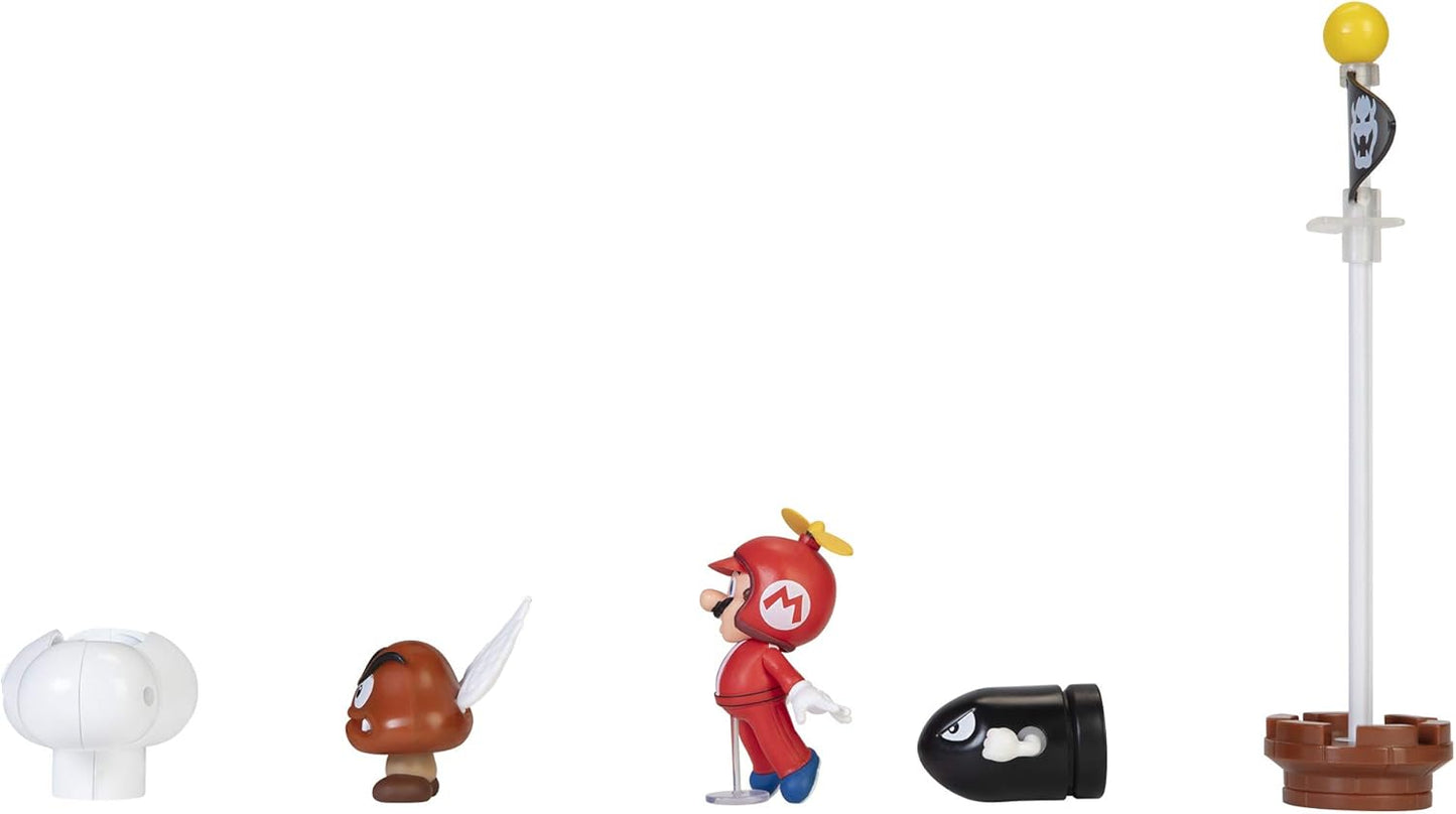 Jakks Pacific Nintendo: Super Mario "Cloud Diorama Set" Gioco Con Figure 3+