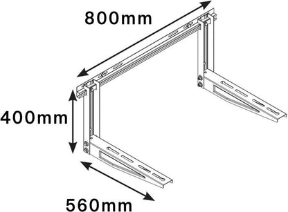 Fischer Staffa Supporto Staffe Condizionatori 18/24000Btu 200Kg Klima Strong Top