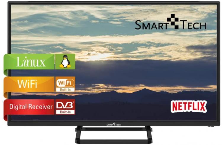 Smart Tv Smart Tech 32" Led Hd Dvb-T2/S2 Wifi Internet Android |Schermo Rotto|