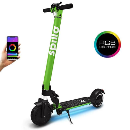 The One Spillo Xl 350W Monopattino 8,5" Led Scooter Elettrico Pieghevole Lime