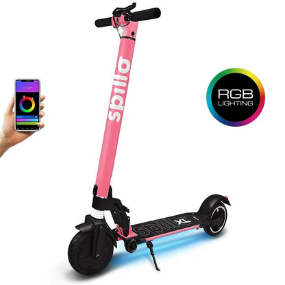 The One Spillo Xl 350W Monopattino 8,5" Led Scooter Elettrico Pieghevole Pink