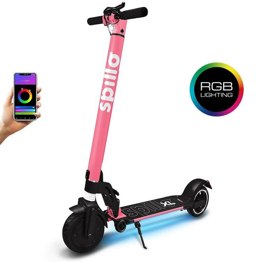 The One Spillo Xl 350W Monopattino 8,5" Led Scooter Elettrico Pieghevole Pink