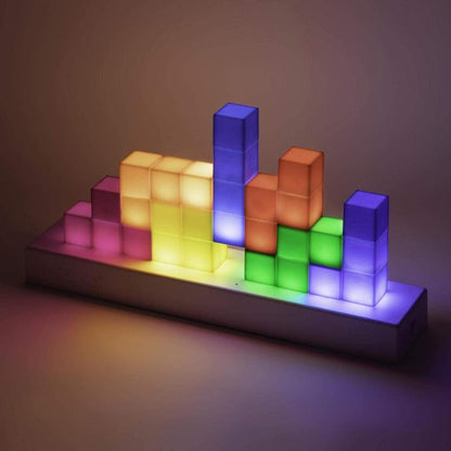 Paladone Lampada Tetris Icons Multicolore Plastica 3D Gaming Moderno Led Rgb