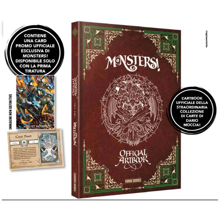Dario Moccia Monsters! Official Artbook + Card Promo Da Collezione TCG ITA