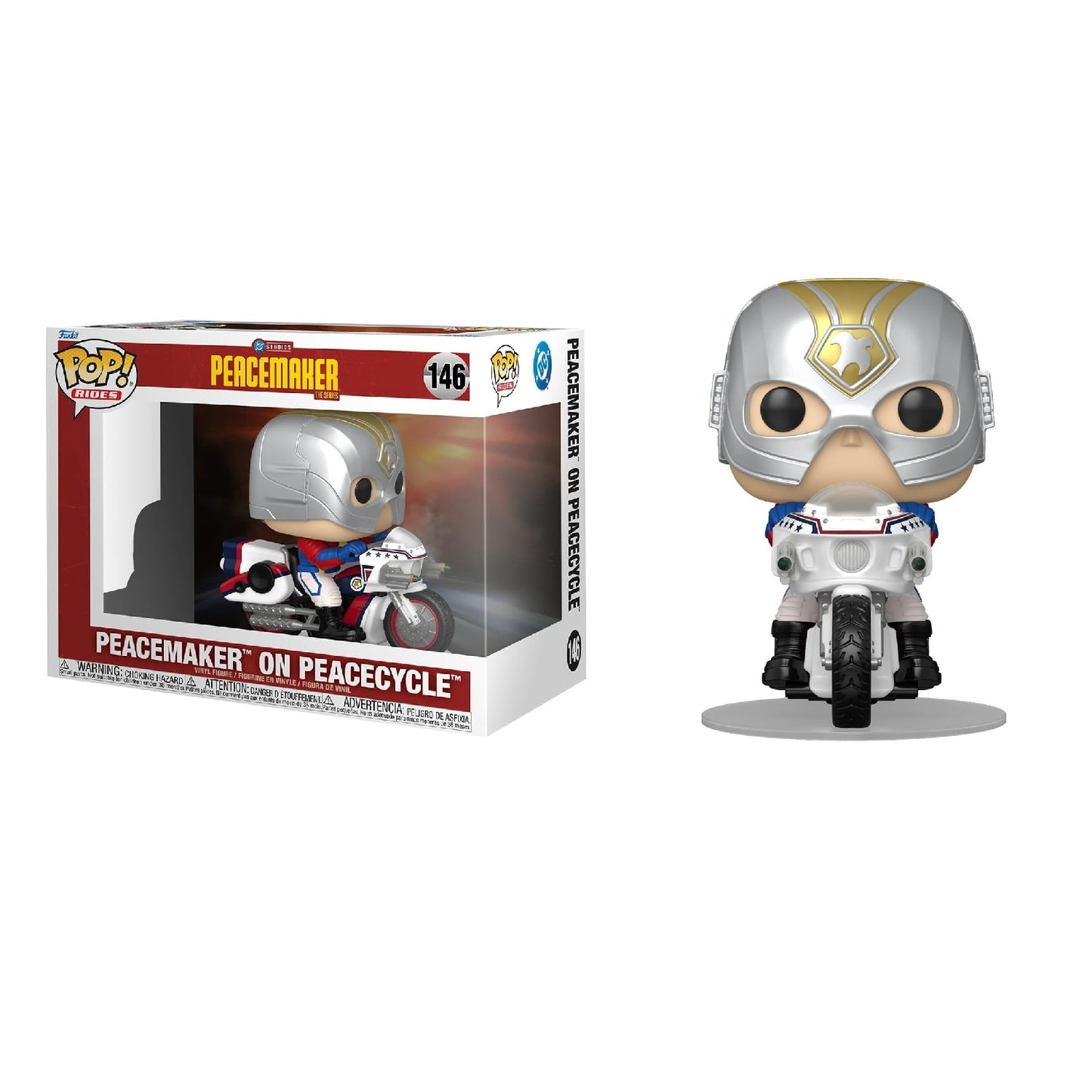 Funko Pop! Riders - PeaceMaker - (146) - PeaceMaker On Peacecycle - Vinyl Figure 9cm