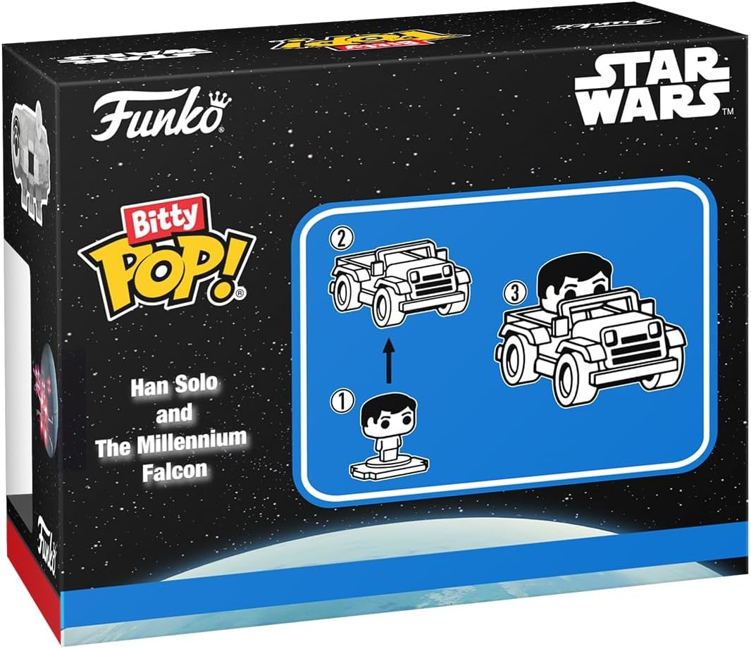 Funko Bitty Pop! Rides: Star Wars - Han Solo & The Millennium Falcon Mini Figure 5cm
