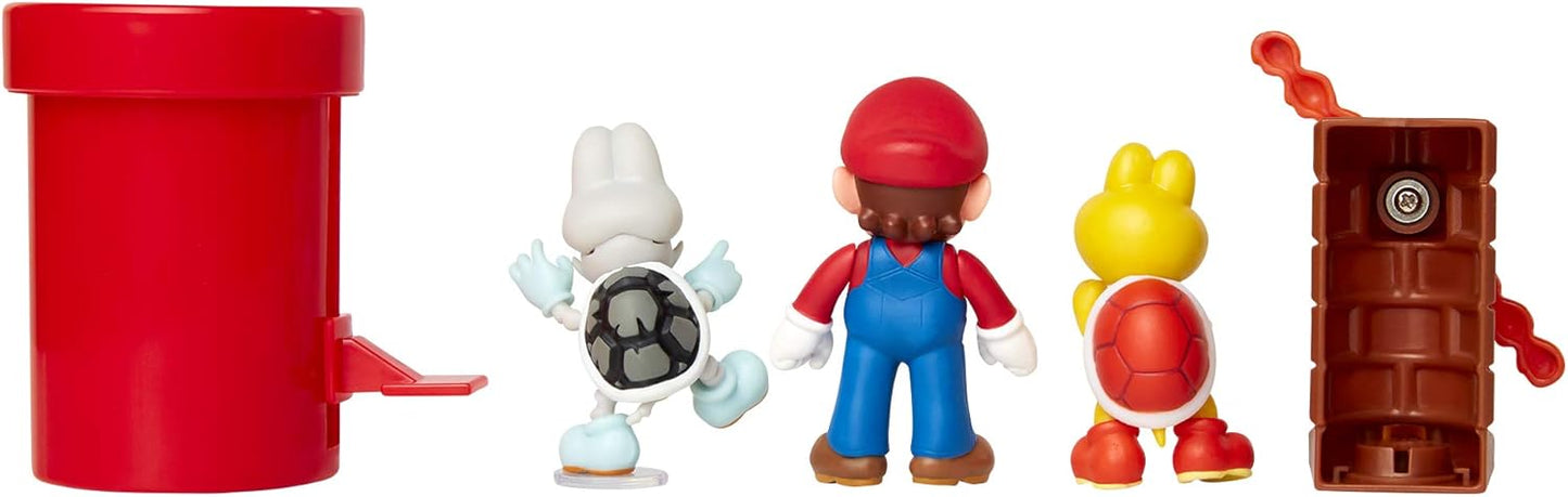Jakks Pacific Nintendo: Super Mario "Dungeon Diorama Set" Gioco Con Figure 3+