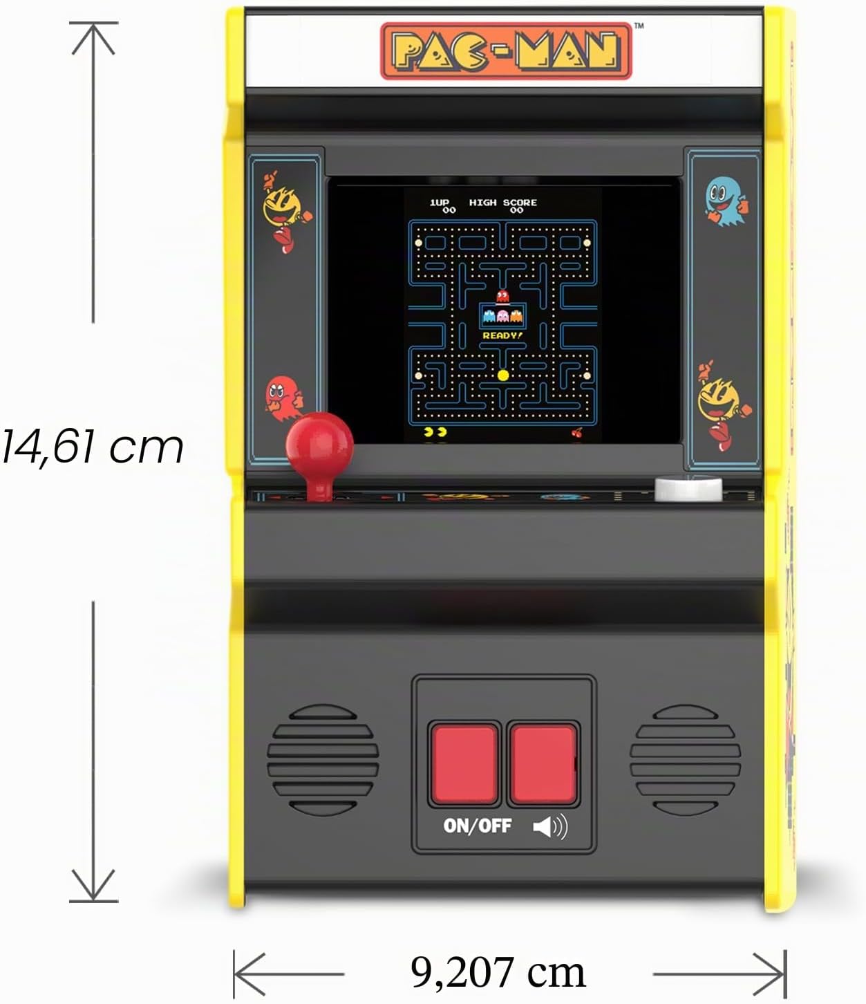 Basic Fun! Mini Cabinato Arcade Pac-Man Gioco Retro Portatile Schermo A Colori