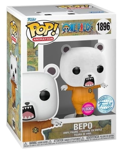 Funko Pop One Piece -1896 Bepo (Flocked) (Exclusive) Vinile Figure Special 9 Cm