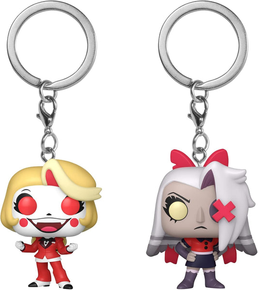 Funko Pocket Pop! Keychain -  Hazbin Hotel: Charlie & Vaggie 2 Pack Special
