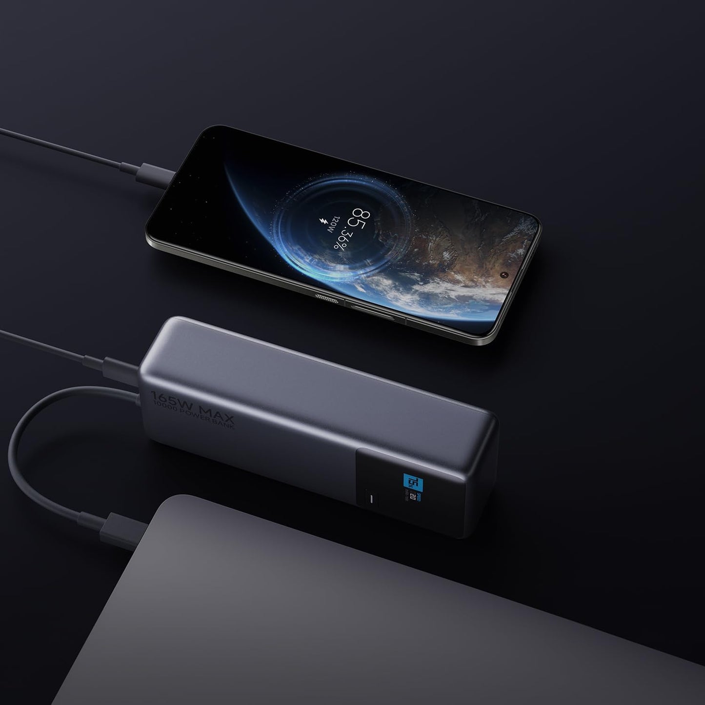 Xiaomi Mi Powerbank 22.5W 10000mAh Wireless Fast-Charge Display USB-C Black-Blue