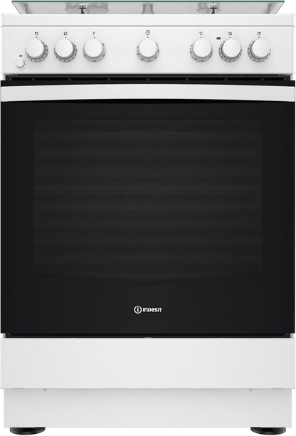 Indesit Cucina Elettrica A Gas Bruc.Forno Elettrico 75Lt 60x60 Bianco