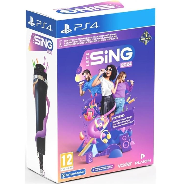 Let's Sing 2024 + Microfono Bundle Ps4 Videogioco Play Station 4 (Upgrade Ps5)