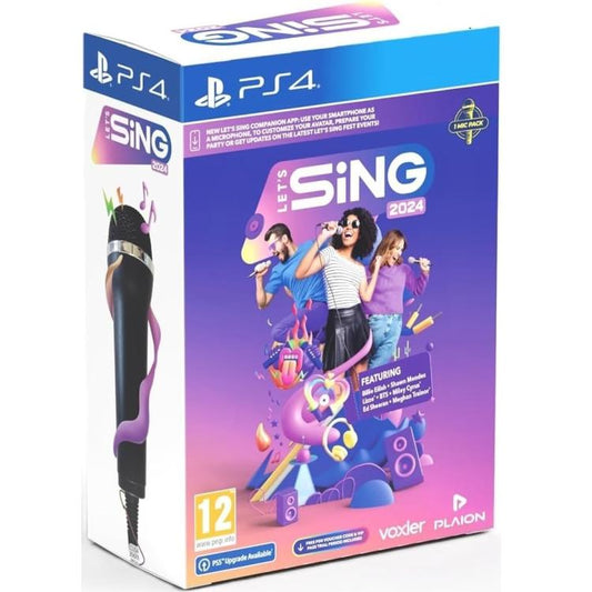 Let's Sing 2024 + Microfono Bundle Ps4 Videogioco Play Station 4 (Upgrade Ps5)