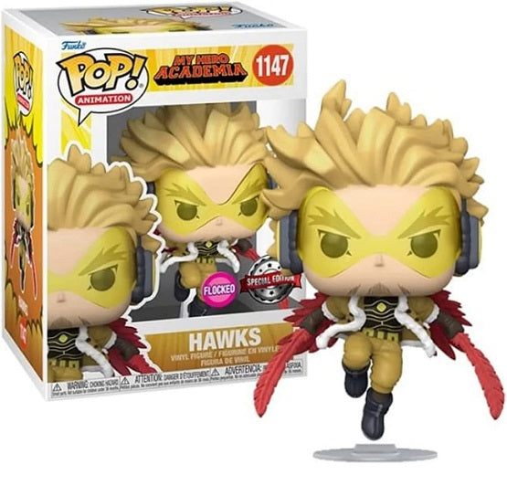 Funko Pop ! Animation My Hero Academia - (1147) Hawks Exclusive Flocked Figure