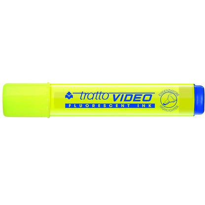 CONF. 12 PZ EVIDENZIATORE FLUORESCENTE TRATTO VIDEO GIALLO PENNARELLO UFFICIO PC