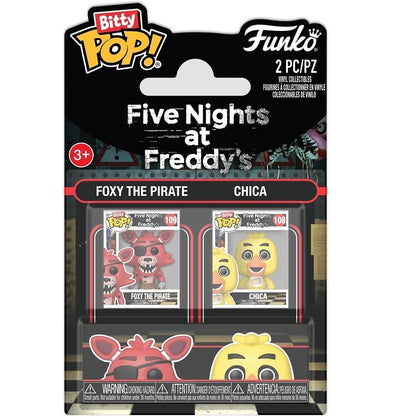 Funko Bitty Pop ! Five Nights At Freddy's - Foxy The Pirate (109) & Chica(108)