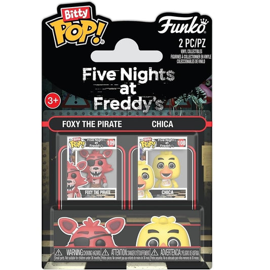 Funko Bitty Pop ! Five Nights At Freddy's - Foxy The Pirate (109) & Chica(108)