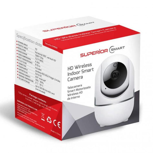 Superior Security | Telecamera Wifi Da Interno 360° Hd Ip Alexa Google Smartlife