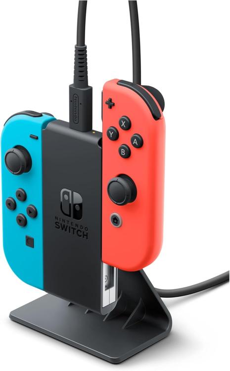 Nintendo Switch Stand Di Ricarica Duo Joy-Con Ufficiale Stazione Ricarica Pad