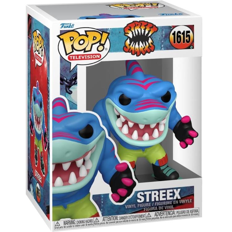 Funko Pop ! Tv Street Sharks - (1615) Streex Vinyl Figure 9Cm Statua Squalo