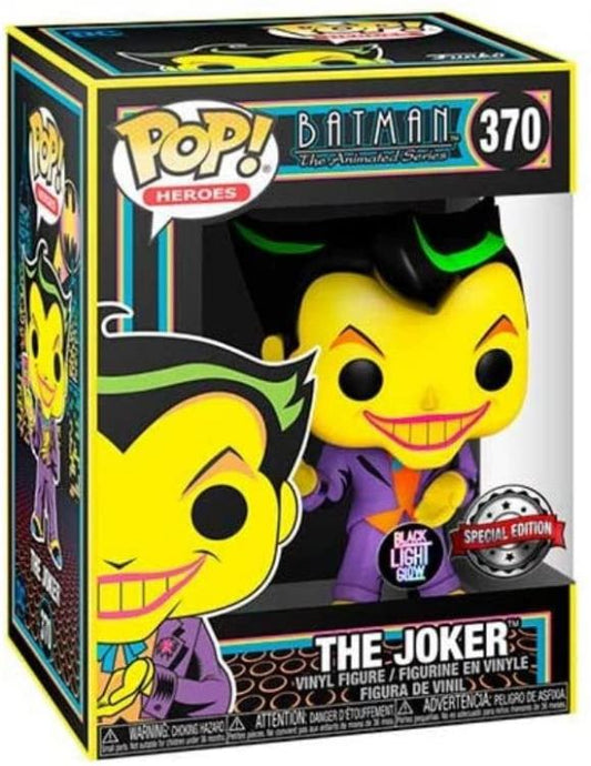 Funko Pop ! Heroes Batman Animated Series - The Joker 370 Black Light Glow Dark