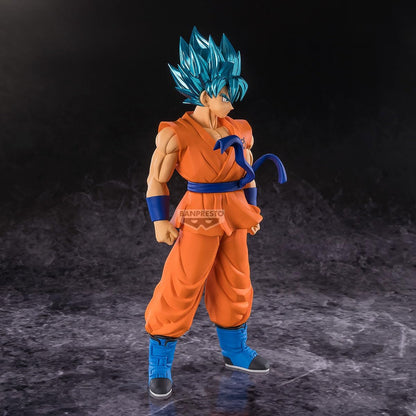 Bandai Banpresto Dragon Ball Super: Goku Super Saiyan Blu Statua Da Collezione - Blood of Saiyans Figure 18cm PVC