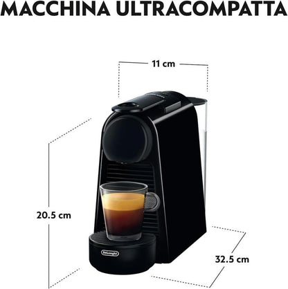 DE'LONGHI NESPRESSO ESSENZA MINI EN85.B MACCHINA DA CAFFÈ 0.6L NERO + 14 CAPSULE