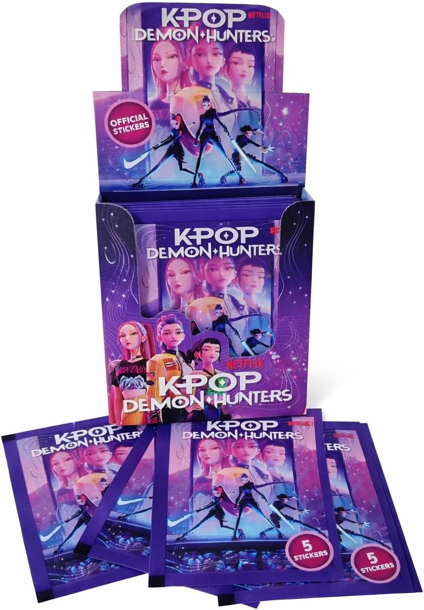 KPop Demon Hunters Display 40 Pacchetti Bustine (75 Figurine) Stickers Dyramix