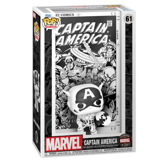 Funko Pop ! Comic Cover Marvel 85Th (61) Captain America Vinyl Figure Collezione