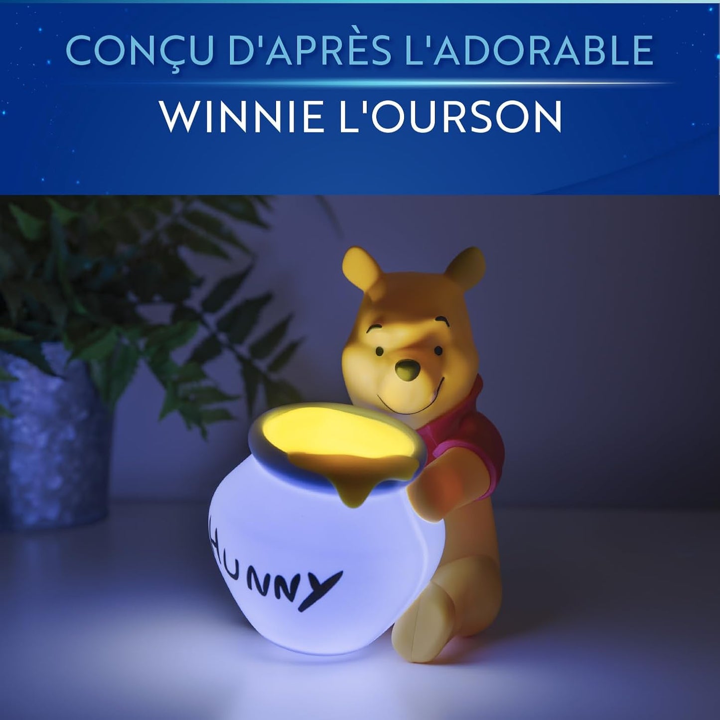 Paladone Lampada Disney Winnie The Pooh Con Vaso Luce Notturna Portatile