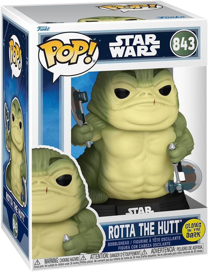 Funko Pop! Star Wars (843) Rotta The Hutt (Glow In The Dark) Vinyl Figure 9cm