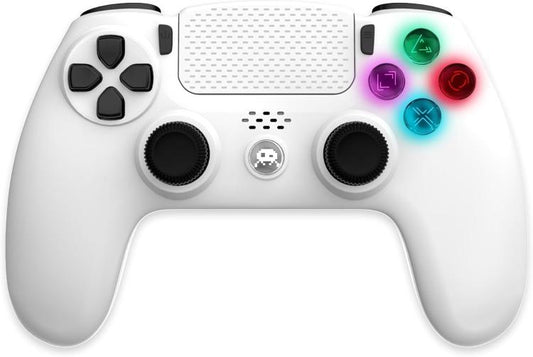 Freaks Controller Wireless Per Ps4/Ps3/Pc/Android/Ios Pulsanti Illuminati White