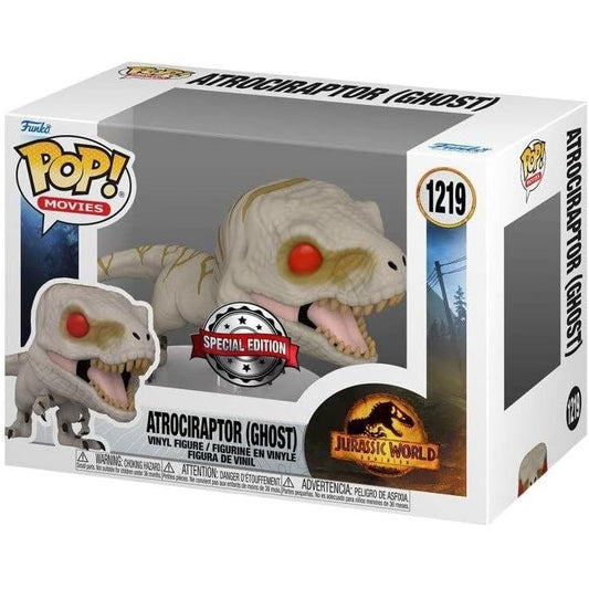 Funko Pop ! Movies - Jurassic World Dominion (1219) Atrociraptor (Ghost) Special