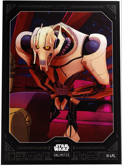 Asmodee Star Wars Unlimited General Grievous – Pack of 60 Art Sleeves And 1 Clear Sleeve